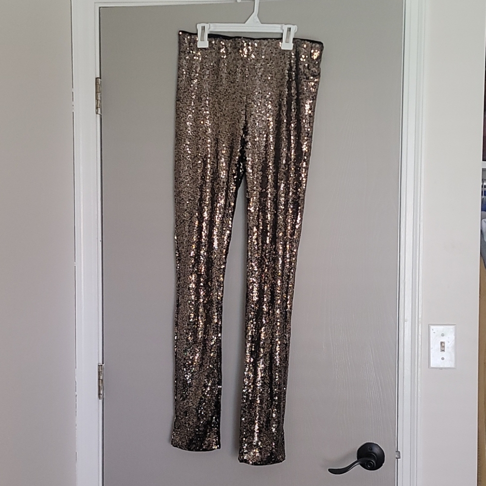 Bronze Sequined leggings size M